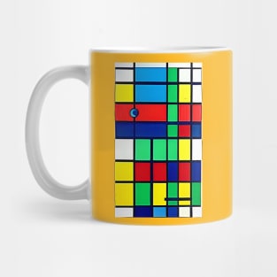 Abstract Modern: Bold Colors Squares Rectangles Mug